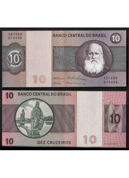 BRASILE 10 Cruzeiros D Pedro II Q/Fds